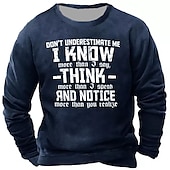 preiswerte 3D-Sweatshirts für Herren-Herren Buchstabe Grafik-Drucke Sweatshirt Pullover Zur Seite fahren Langarm Sweatshirt Rundhalsausschnitt Strassenmode Designer Basic 3D-Druck Täglich Sport Festtage Bedruckt Frühling &amp; Herbst