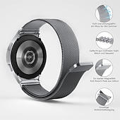 ieftine Curele de ceas Samsung-Uita-Band pentru Samsung Watch 7/6/5/4 40/44mm, Galaxy Watch 5 Pro 45mm, Galaxy Watch 4/6 Classic 42/46/43/47mm, Watch 3, Active 2, Gear S2 Oțel inoxidabil Înlocuire Curea 20mm Curea Milaneza Brăţară