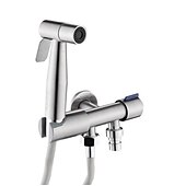 halpa Bideehanat-kädessä pidettävä wc-bidet suihkutussarja seinäkiinnitys 304 ruostumaton teräs wc-bidet suihkupää letkulla kylpyhuoneen puhdistussetti