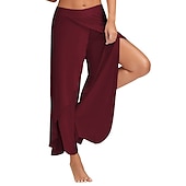 abordables jambe large et taille haute-femme jupe-culotte jambe large pantalon chino volants superposé extensible taille moyenne basique décontracté / sportif décontracté quotidien noir blanc s m été printemps&amp;amp; automne