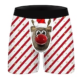 cheap Christmas Pajamas-Christmas Gift Boxer Briefs Underwear Men&#039;s Christmas Carnival Masquerade Christmas Eve Christmas Adults Party Christmas