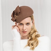 abordables Fascinateurs-100% Laine Kentucky Derby Hat / Coiffure avec Noeud 1pc Décontracté / Usage quotidien Casque