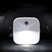 cheap Plug-in Night Light-Plug in LED Night Lights Motion Sensor Dusk to Dawn Bedside Lamp 1/3/6pcs EU US Plug Intelligent Light Control LED Night Light Home Bedroom Kitchen Dormitory Lighting