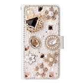 levne Pouzdra pro iPhone-Třpytivé pouzdro z umělé kůže pro iPhone 16, 15, Pro Max Plus, 14, 13, 12, 11, Pro Max Mini, SE, X, XR, XS Max, 8, 7, Plus – lesklý flipový kryt s přihrádkami na karty, celoplošná ochrana proti nárazům