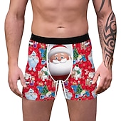 baratos Pijama de Natal-presente de Natal Boxer Curto Roupa Íntima Homens Natal Carnaval Baile de Máscaras Noite de Natal Natal Adulto Festa Natal