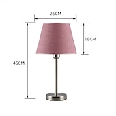 cheap Table&amp;Floor Lamp-LED Bedside lamps Simple Nordic Style For Living Room Study Room Office Metal Pink