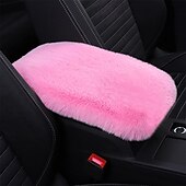 cheap Steering Wheel Covers-6 Pcs/Set Fluffy Faux Wool Car Steering Wheel Cover  Furry Seatbelt Shoulder Pads Auto Center Console Armrest Pads Gear Shift Knob Cover Handbrake Cover Universal Warm Winter