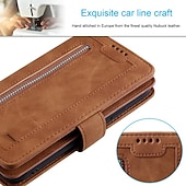 abordables Coques Samsung-téléphone Coque Pour Samsung Galaxy S24 S23 S22 S21 S20 Plus Ultra A54 A34 A14 A73 A53 A33 A72 S10 A71 A52 A51 S25 Ultra Coque Intégrale Portefeuille Avec Support bling fermeture Éclair Rétro Brillant
