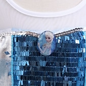 cheap Fairytale Theme Dresses-Kids Girls&#039; Frozen Elsa Costume Dress Graphic A Line Dress Performance Pegeant Blue Long Sleeve Princess Beautiful Dresses Fall Winter 2-8 Years