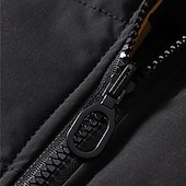 baratos Blusões e Parkas para Homem-Homens Casaco puffer Casaco com capuz Acolchoado Zíper Bolsos Imprimir Esportes Padrão Exterior Casual / Diário Inverno Letra Preto Amarelo Vermelho cáqui Casaco puffer