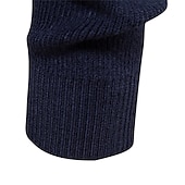 preiswerte Herren Strickjacke-Herren Pullover Strickjacke Pullover mit Viertelreißverschluss Gerippt Stricken Zip Strick Einfarbig Stehkragen Warm-Ups Moderne zeitgenössische Freizeitskleidung Urlaub Bekleidung Herbst Winter