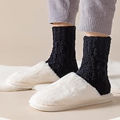 billige hjemmesokker-fleece sokker push for kvinner menn, varme myke fluffy sokker tykk kose sokk vinter jule sokker til kvinner