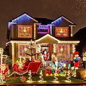 billige Elektrisk støpsel-juleslyngelys utendørs 20m 200leds 8 moduser plugg inn julepynt varme hvite lys fest hage juledekor belysning ac220v 230v 240v eu plugg