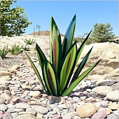 cheap Garden Sculptures&amp;Statues-Tequila Rustic Sculpture, DIY Metal Agave Plant,Rustic Hand Painted Metal Agave,Garden Yard Art Decoration Statue Home Decor for Yard Stakes,Garden Figurines,Outdoor Patio
