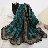 cheap Scarves-Women&#039;s Scarves Daily Holiday Flowers Bohemia Vintage Retro Warm Casual / Daily 1 PC