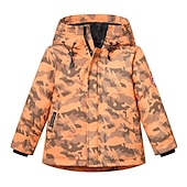 baratos Casaco de penas e parka para meninas-Infantil Para Meninas Plumagem camuflagem Moda Ao ar livre Algodão Casaco agasalhos 3-13 anos Inverno Preto Azul Roxo / Outono