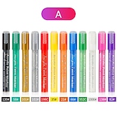 preiswerte Mal-, Zeichen- und Künstlerbedarf-Acrylstifte Farbmarker für Felsmalerei, Leinwand, Holz, Glas, Stoff, Metall, Kunststoff, Kunsthandwerk, Ostereier, Kürbis, Scrapbooking-Zubehör, Graffiti-Marker für Erwachsene und Kinder