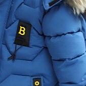 billiga Jackor och rockar för pojkar-Barn Pojkar Ner Ytterkläder Ensfärgat Långärmad Täcka Utomhus Bomull Häftig Dagligen Svart Blå Rubinrött Vinter Höst 7-13 år
