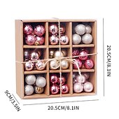 ieftine Ornamente-99 globuri de Crăciun, ornamente de Crăciun de 3 cm, decorațiuni suspendate rezistente la spargere pentru brad de Crăciun, sărbători, petreceri și cadouri