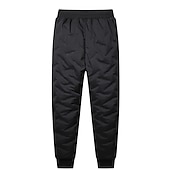 abordables pantalones casuales-Hombre Sherpa Persona que practica jogging Pantalones de invierno Pantalones Pantalones casuales Bolsillo Correa Cintura elástica Plano Impermeable Templado Diario Ropa de calle Moda Moderno Negro