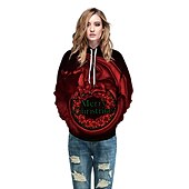 abordables Sudaderas y sudaderas con capucha divertidas-Dinosaurio Suéter de navidad Sudadera Pullover Sudadera con capucha navideña divertida Impresión 3D Hombre Mujer Navidad Carnaval Mascarada Nochebuena Navidad Adultos Fiesta Navidad Cima
