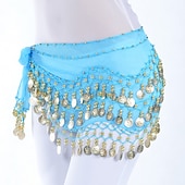 abordables Accessoires de danse-Danse du ventre Echarpe de hanche de danse du ventre Femme Entraînement Mousseline de soie