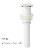 cheap Pop Up Drains-Brass Pop Up Sink Drain Stopper with Overflow Bathroom Faucet Vessel Vanity Sink Drainer