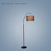 billige bord- og gulvlampe-moderne enkelhet gulvlampe, høy stang lampe lin lampeskjerm stående lampe metall sokkel gulvlamper stue soverom møbler kunstnerisk
