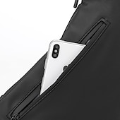 levne Pánské tašky-Pánská vodotěsná crossbody taška – náprsní taška proti krádeži s nabíjecím portem USB pro cestování a outdoorové aktivity