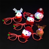 お買い得  デコレーション＆ナイトライト-4個のLEDライトアップクリスマスグロースティックとヘッドバンド、子供と大人のパーティーの記念品、クリスマスと誕生日のギフト