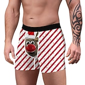 cheap Christmas Pajamas-Christmas Gift Boxer Briefs Underwear Men&#039;s Christmas Carnival Masquerade Christmas Eve Christmas Adults Party Christmas