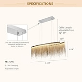 cheap Island Lights-100 cm Multi-shade Bulb Included Chandelier Gold Pendant Light Metal Island Oil-rubbed Bronze Chic &amp; Modern Luxury Firework 110-120V 220-240V