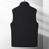 Недорогие Жилетки-Муж. Флисовый жилет Флис Жилет На каждый день На выход фестиваль Спорт Классический Наступила зима Молния Карман Полиэстер Сохраняет тепло Однотонный Молния Воротник-стойка Стандартный