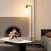 cheap Table&amp;Floor Lamp-LED Floor Lamp with Suspended Frosted Glass Lampshade and Unique Intelligent or Dual Color LED Bulb Suitable for High Pole Lamp in Bedroom Living Room and Office AC220V AC110V