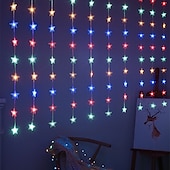 tanie Zasilane przez USB-Star window curtain string lights 3x2m christmas fairy lights wodoodporna pilot usb girlanda światła do sypialni ślub xmas holiday decor 3x1m 3x2m