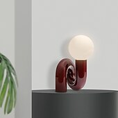 billige bord- og gulvlampe-bordlampe, moderne enkel kreativ glasskule soverom barnerom designer modell rom strykejern mykt modell rom harpikslampe