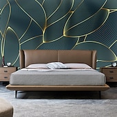 voordelige Behang-cool wallpapers 3d abstracte muurschildering behang muurschildering muurstickers bladeren abstracte schets foto geschikt voor hotel woonkamer slaapkamer art deco