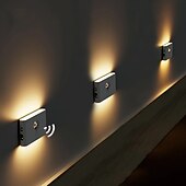 cheap Sensor Night Lights-LED Night Lights Motion Sensor USB Rechargeable Linkage Induction Wireless Night Light Kitchen Cabinet Corridor Night Lamp for Bedroom Home Staircase Passageway Lighting