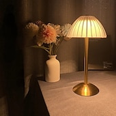 economico Lampade da tavolo-Lampada da tavolo a led ricaricabile bar ristorante vintage con porta di ricarica usb per illuminazione dimmer camera da letto