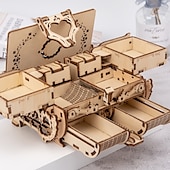 olcso Kirakós játékok-nőnapi ajándékok 3d fa puzzle antik ékszerdoboz zenedoboz készlet barkácsolás otthoni dekoráció lézerrel vágott mechanikus modell anyák napi lenyűgöző ajándékok felnőtteknek anyák napi ajándékok