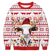 levne Vtipné vánoční mikiny a mikiny-Vánoce Ježíšek Mikina Pullover Vtipná vánoční mikina Anime 3D tisk 3D Grafika Pro Pro páry Pánské Dámské Dospělé Vánoce Karneval Plesová maškaráda 3D tisk