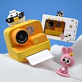 billiga Digitalkamera-barn instant print kamera värmeutskrift kamera 1080p hd digitalkamera med 3 rullar utskrift papper video foto för barn leksaker pojke flickor julklapp