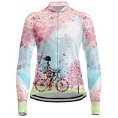 preiswerte Radtrikot Damen-Damen Radtrikot Hund Lustig Langarm Fahhrad Trikot Oberteil mit 3 Gesäßtaschen Mountainbike MTB Straßenradsport Schnelltrocknend Reflektierende Streifen Rückentasche Feuchtigkeitsableitend Sport Wei