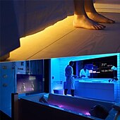 tanie Zdalnie sterowane-Taśmy led rgb 5050 20m 65.6ft ultra długie zmieniające kolor paski świetlne led zestaw z 44 klawiszami ir pilot zdalnego światła led do sypialni kuchnia dekoracja wnętrz