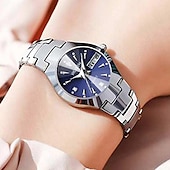 abordables Montres à quartz-Montre Montres à quartz pour Femme Analogique - Digitale Numérique Quartz Tendance Mode Luxe Imperméable Calendrier Lumineux Métal Alliage / Noctilumineux