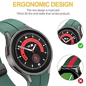cheap Samsung Watch Bands-Watch Band for Samsung Galaxy Watch 7/6/5/4  40/44mm, Watch 5 Pro 45mm, Watch 6 Classic 43/47mm, Watch 4 Classic 42/46mm Silicone Replacement  Strap Magnetic Clasp Waterproof Adjustable Sport Band