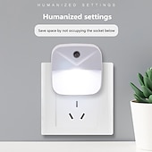 cheap Plug-in Night Light-Plug in LED Night Lights Motion Sensor Dusk to Dawn Bedside Lamp 1/3/6pcs EU US Plug Intelligent Light Control LED Night Light Home Bedroom Kitchen Dormitory Lighting