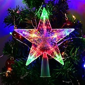 ieftine Lumini de Craciun-lumini pentru stele pentru brad de Crăciun, cu lumină de noapte cu LED, ornamente pentru brad de Crăciun, led pentru acasă, decor petrecere de revelion, iluminat de vacanță, puterea bateriei aa