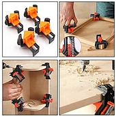 cheap Clamps-90Degree Right Angle Clamp Set Picture Frame Corner Clips Mate Woodworking Hand Tools Fixing Clip Positioning Tool Kit