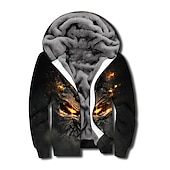 economico felpa con cappuccio da uomo-Per uomo Teschi Stampe astratte Felpa con cappuccio Felpe Felpa Felpa con cappuccio Manica lunga Felpa con cappuccio Con cappuccio Originale Stampa 3D Giornaliero Sport Nero Rosso Cerniera Stampa